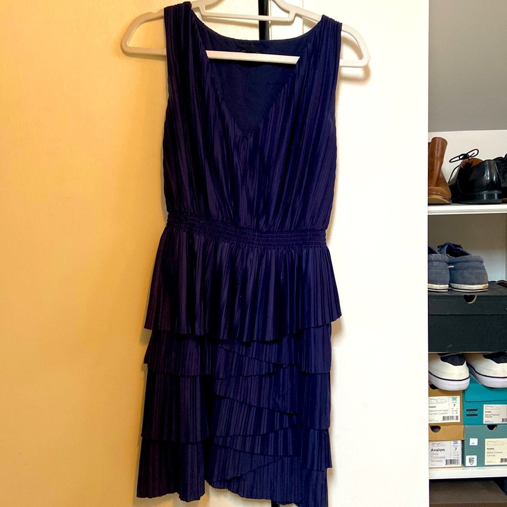 Banana Republic navy layered sleeveless dress